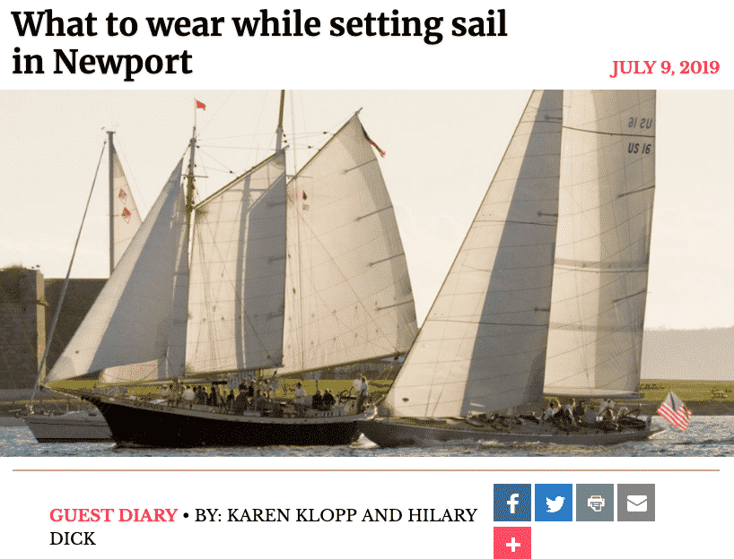New York Social Diary, what to wear 12 Metre Championship Newport, Rhode Island, Karen Klopp, HIlary Dick. 