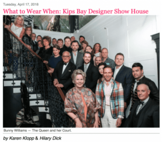 Karen Klopp and Hilary Dick article for New York Social Diary Kips Bay Show House Design