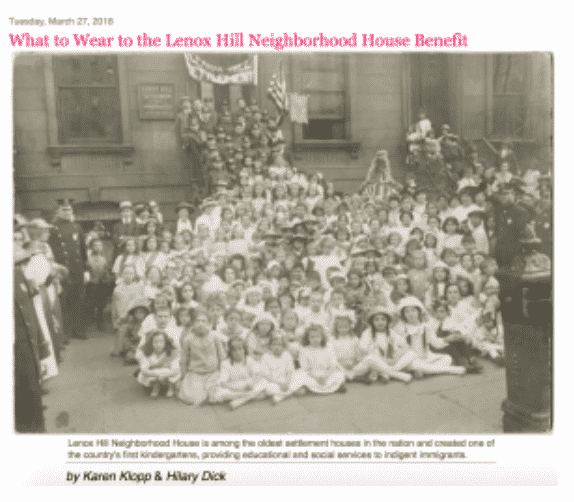 Karen Klopp, Hilary Dick article for New York Social Diary, What to wear to a black tie gala for Lenox Hill Neighborhood Association.